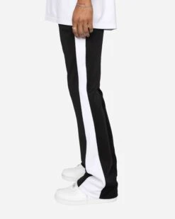 EPTM PIPING FLARED TRACK PANTS-BLACK/WHITE -EPTM JSP 8290