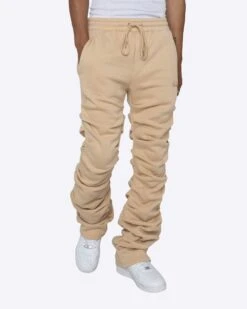 EPTM STACKED SWEATPANTS-KHAKI
