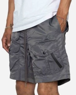 EPTM DOUBLE CARGO SHORTS-CHARCOAL