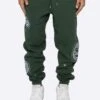 EPTM PAISLEY SWEATPANTS-HUNTER GREEN