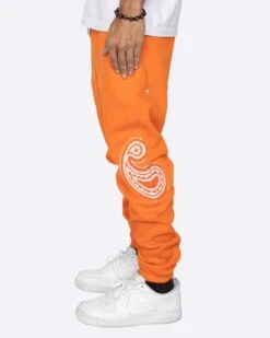 EPTM PAISLEY SWEATPANTS-ORANGE -EPTM JSP 8879