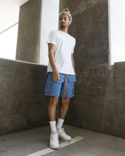 EPTM SNAP CARGO SHORTS-DENIM BLUE -EPTM JSP 8962