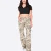 EPTM WOMEN TASHIRO CAMO PANTS-SAND CAMO