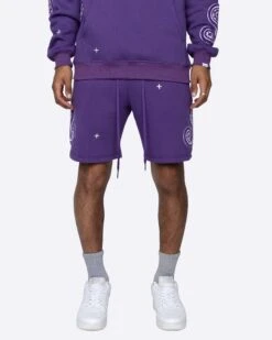 EPTM PAISLEY SHORTS-PURPLE