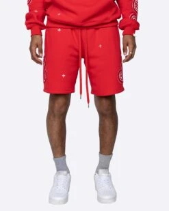 EPTM PAISLEY SHORTS-RED