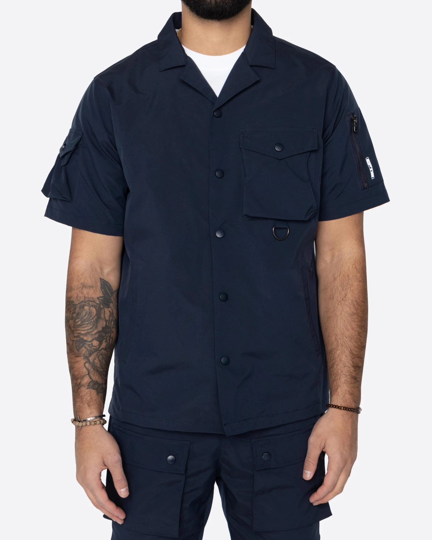 EPTM SNAP BUTTON SHIRT-NAVY 2 EPTM SNAP BUTTON SHIRT-NAVY - Image 2