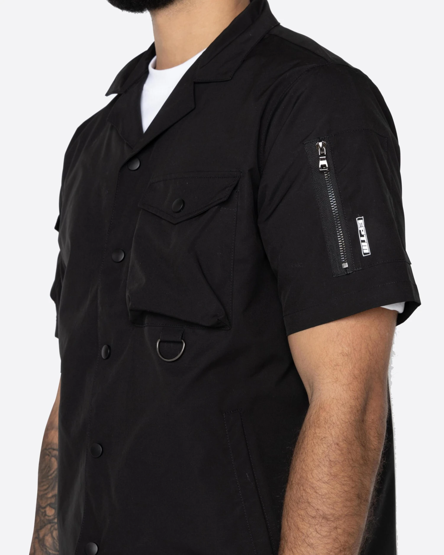 EPTM SNAP BUTTON SHIRT-BLACK 2 EPTM SNAP BUTTON SHIRT-BLACK - Image 2