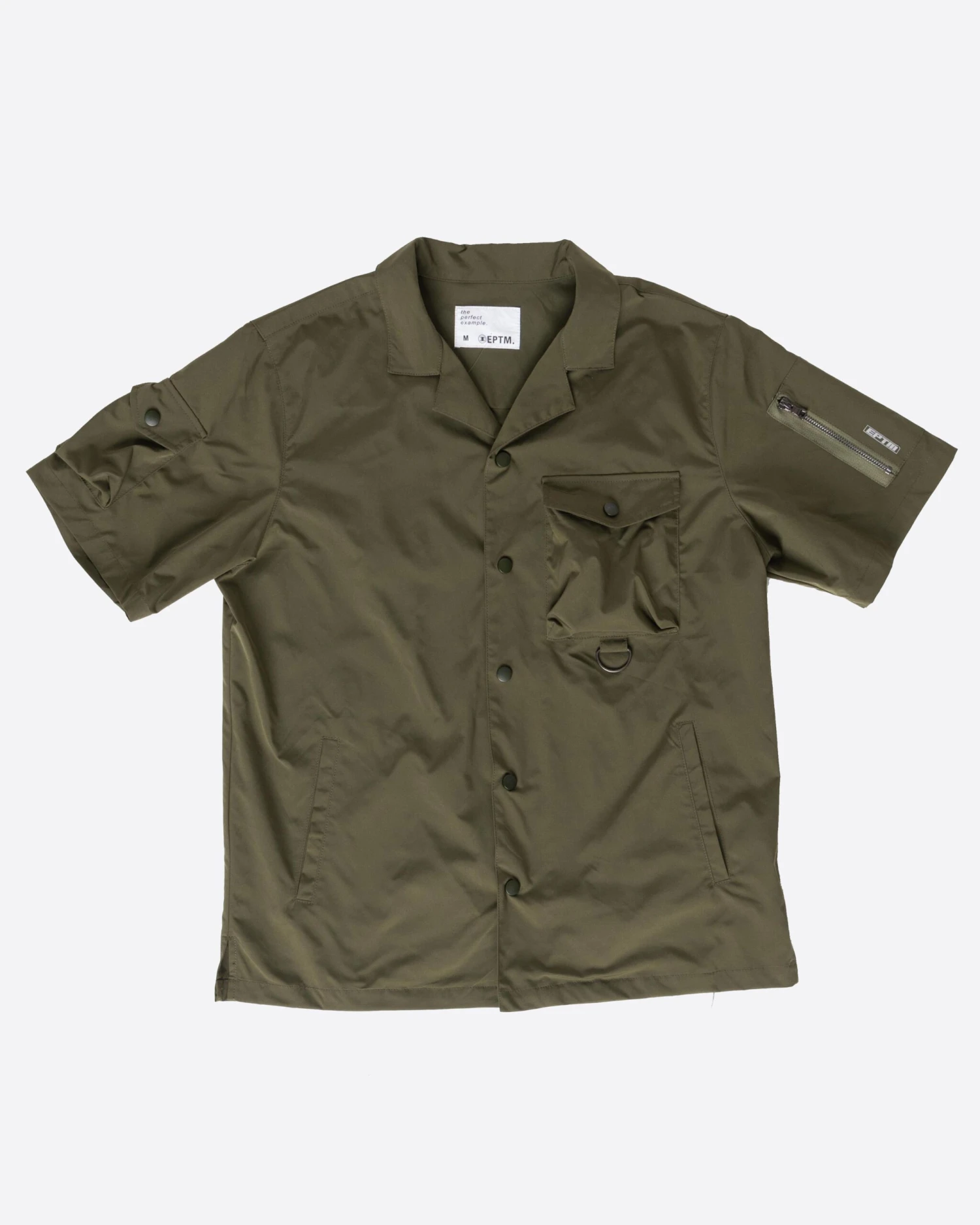 EPTM SNAP BUTTON SHIRT-OLIVE 1 EPTM SNAP BUTTON SHIRT-OLIVE