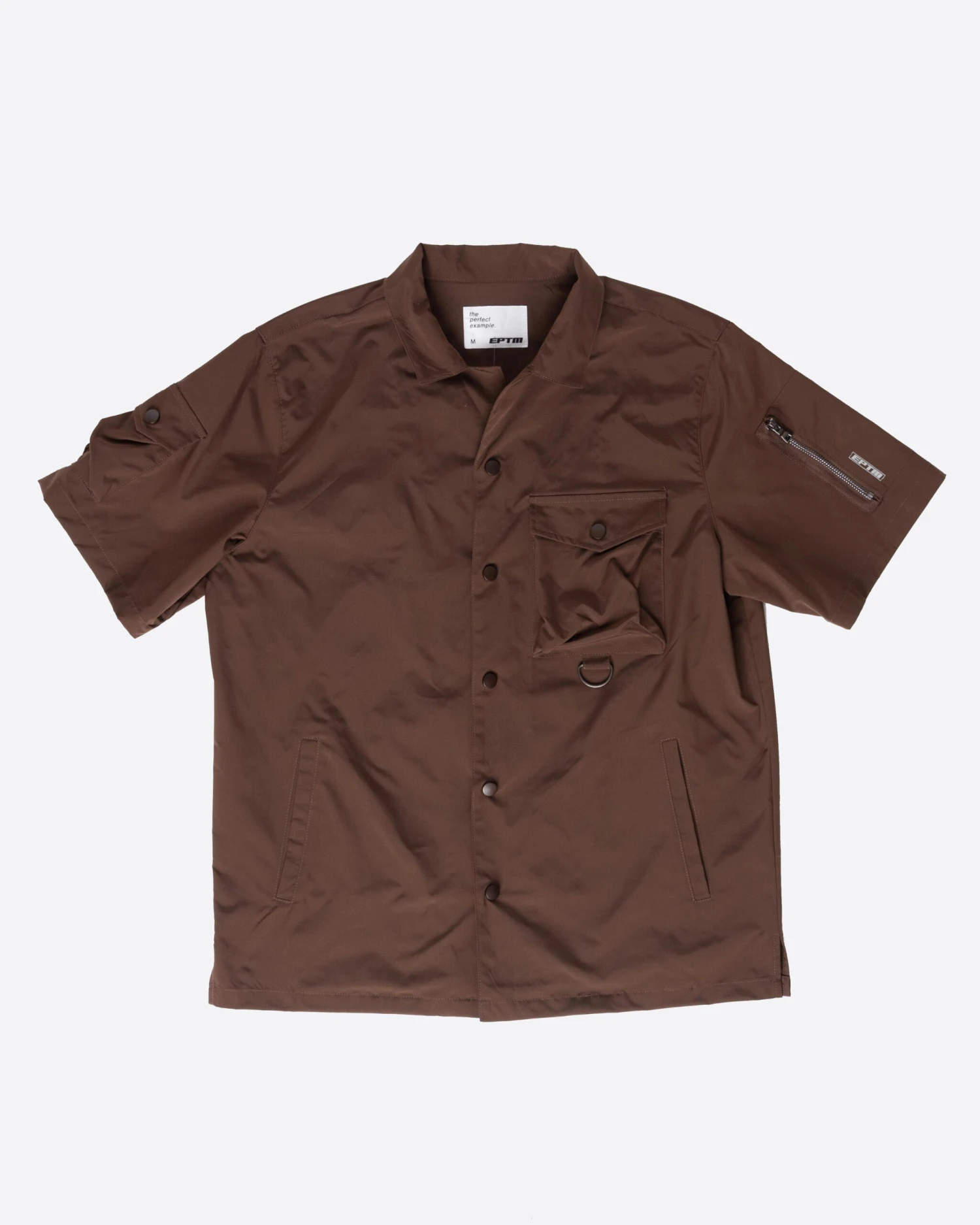 EPTM SNAP BUTTON SHIRT-BROWN 1 EPTM SNAP BUTTON SHIRT-BROWN
