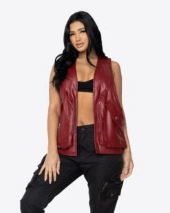 EPTM WOMEN GOPACHI VEST HOLSTER-BURGUNDY