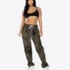 EPTM WOMEN TIE DYE HYPER TRACK PANTS-OLIVE