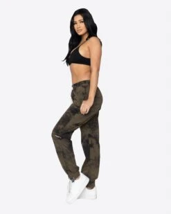 EPTM WOMEN TIE DYE HYPER TRACK PANTS-OLIVE -EPTM WomensEcom 040722 053