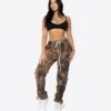 EPTM WOMEN TIE DYE HYPER TRACK PANTS-BROWN