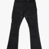 EPTM DISTRESSED CARPENTER FLARE PANTS-BLACK