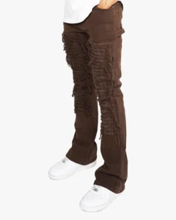 EPTM DISTRESSED CARPENTER FLARE PANTS-BROWN -EPTM browncar 3 2