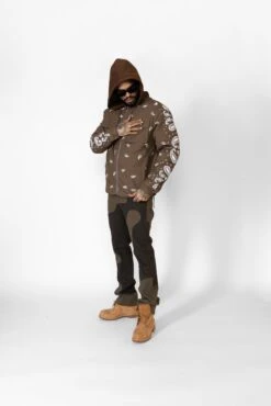 DAVE EAST FTD BANDANA JACKET-BROWN -EPTM dave45