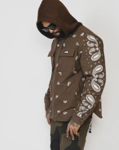 DAVE EAST FTD BANDANA JACKET-BROWN -EPTM dave46