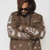 DAVE EAST FTD BANDANA JACKET-BROWN