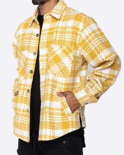 EPTM SLIT FLANNEL SHIRT- MODERN YELLOW