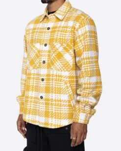 EPTM SLIT FLANNEL SHIRT- MODERN YELLOW -EPTM fashiongonfaln34