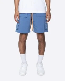 EPTM SNAP CARGO SHORTS-DENIM BLUE