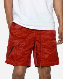 EPTM DOUBLE CARGO SHORTS-RED