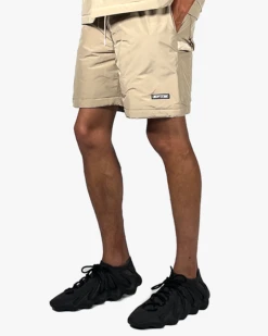 EPTM PUFFER SHORTS-KHAKI -EPTM tanpuffshort3 4