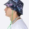 EPTM TIE DYED BANDANA BUCKET HAT-BLACK