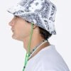 EPTM TIE DYED BANDANA BUCKET HAT-WHITE