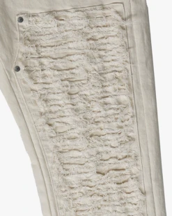 EPTM DISTRESSED CARPENTER FLARE PANTS-OFF WHITE -EPTM white 4 2